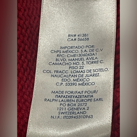 Chaps Knit Pullover Sweater Long Sleeve Red Men Size 3XB Cotton Logo NEW Holiday - Picture 8 of 9